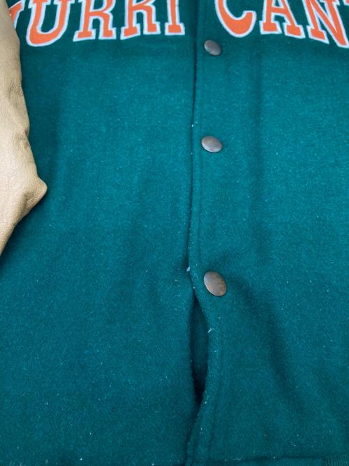 STARTER（スターター）STARTER (スターター) レザー切替スタジャン グリーン サイズ:Mの古着・服飾アイテム