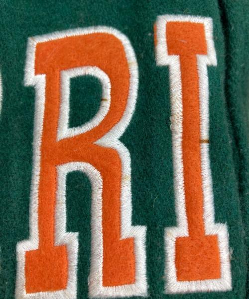 STARTER（スターター）STARTER (スターター) レザー切替スタジャン グリーン サイズ:Mの古着・服飾アイテム