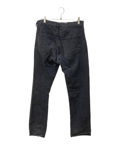 askyurself（アスクユアセルフ）askyurself (アスクユアセルフ) ダブルニーデザインデニムパンツ ブラック サイズ:30の古着・服飾アイテム