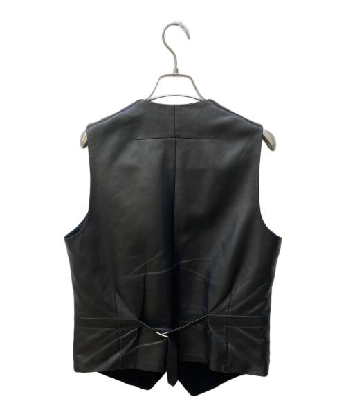 GIVENCHY（ジバンシィ）GIVENCHY (ジバンシィ) レザー切替ベスト ブラック サイズ:48の古着・服飾アイテム