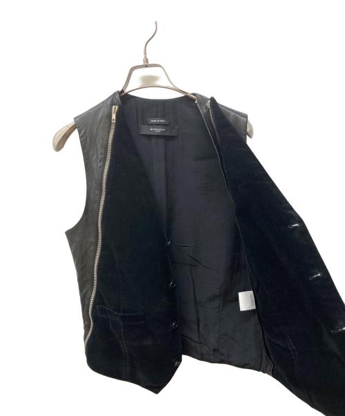 GIVENCHY（ジバンシィ）GIVENCHY (ジバンシィ) レザー切替ベスト ブラック サイズ:48の古着・服飾アイテム