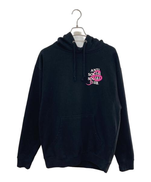 anti social social CLUB（アンチソーシャルソーシャルクラブ）ANTI SOCIAL SOCIAL CLUB (アンチソーシャルソーシャルクラブ) プルオーバーパーカー ブラック サイズ:Ｌの古着・服飾アイテム