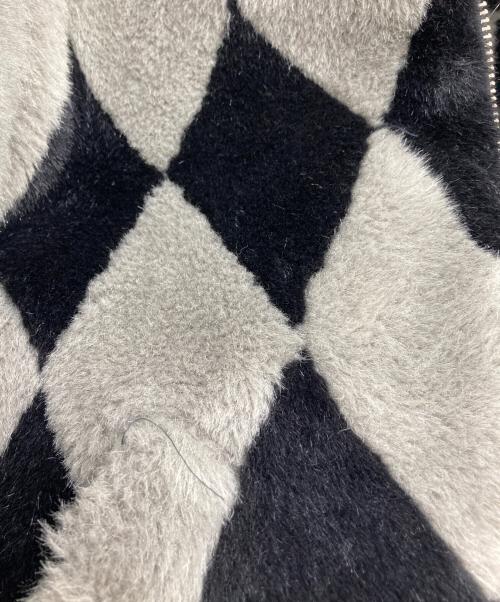 SUPREME（シュプリーム）SUPREME (シュプリーム) DIAMOND FAUX FUR JACKET ブラック×グレー サイズ:Ｍの古着・服飾アイテム