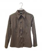 FENDIフェンディ）の古着「ストライプシャツ」｜ブラウン