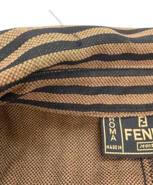 FENDI（フェンディ）FENDI (フェンディ) ストライプシャツ ブラウン サイズ:Ⅿの古着・服飾アイテム