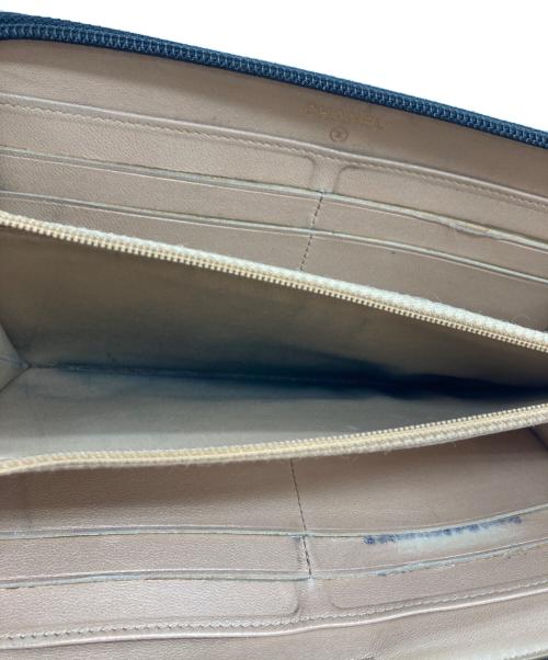 CHANEL（シャネル）CHANEL (シャネル) カメリアラウンドファスナー長財布 ブラックの古着・服飾アイテム