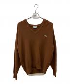 CHEMISE LACOSTEシュミーズ ラコステ）の古着「Vネックニット」｜ブラウン
