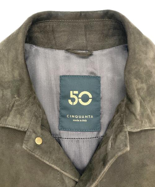 Cinquanta（チンクワンタ）Cinquanta (チンクワンタ) ゴートスウェードトラッカージャケット ブラウン サイズ:44の古着・服飾アイテム