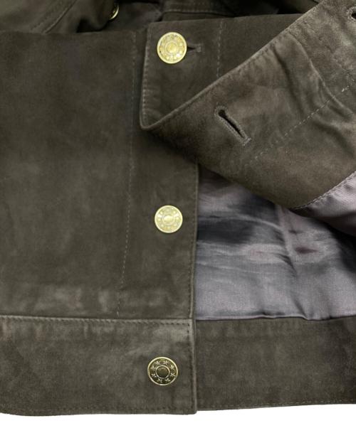 Cinquanta（チンクワンタ）Cinquanta (チンクワンタ) ゴートスウェードトラッカージャケット ブラウン サイズ:44の古着・服飾アイテム