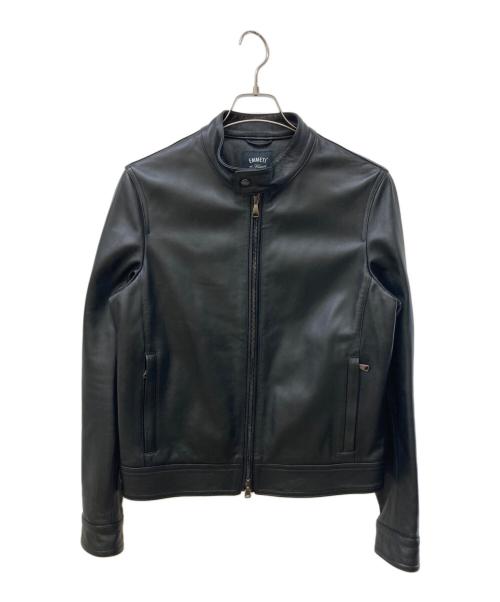 EMMETI（エンメティ）EMMETI (エンメティ) JURI/ラムスキンシングルライダースジャケット ブラック サイズ:46の古着・服飾アイテム