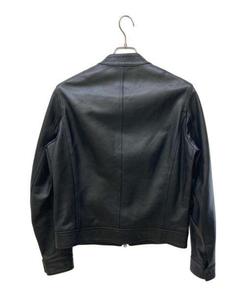 EMMETI（エンメティ）EMMETI (エンメティ) JURI/ラムスキンシングルライダースジャケット ブラック サイズ:46の古着・服飾アイテム