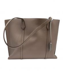 TORY BURCH（トリーバーチ）の古着「トリプルコンバートメントトートバッグ」｜グレー