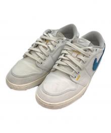 NIKE×UNION（ナイキ×ユニオン）の古着「Air Jordan 1 Low KO "White Canvas"/ローカットスニーカー」｜ブルー×ホワイト