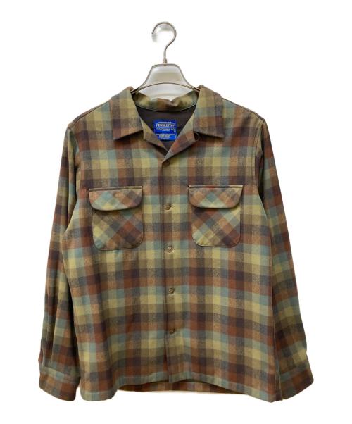 PENDLETON（ペンドルトン）PENDLETON (ペンドルトン) ボードシャツ ブラウン×グリーン サイズ:Ⅿの古着・服飾アイテム