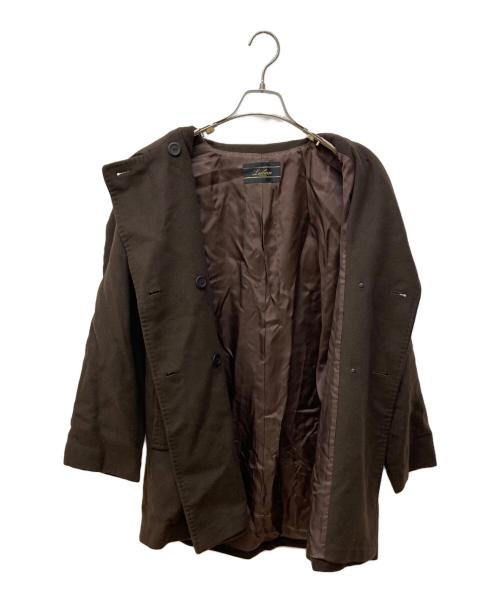 Leilian（レリアン）LEILIAN (レリアン) カシミヤダブルジャケット ブラウン サイズ:9の古着・服飾アイテム