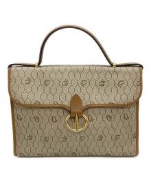 Christian Dior（クリスチャン ディオール）の古着「ハニカム柄ハンドバッグ」｜ベージュ×ブラウン