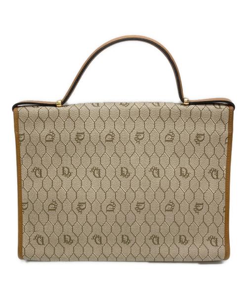 Christian Dior（クリスチャン ディオール）Christian Dior (クリスチャン ディオール) ハニカム柄ハンドバッグ ベージュ×ブラウンの古着・服飾アイテム
