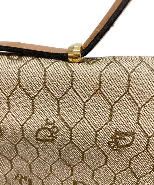 Christian Dior（クリスチャン ディオール）Christian Dior (クリスチャン ディオール) ハニカム柄ハンドバッグ ベージュ×ブラウンの古着・服飾アイテム