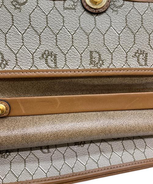 Christian Dior（クリスチャン ディオール）Christian Dior (クリスチャン ディオール) ハニカム柄ハンドバッグ ベージュ×ブラウンの古着・服飾アイテム