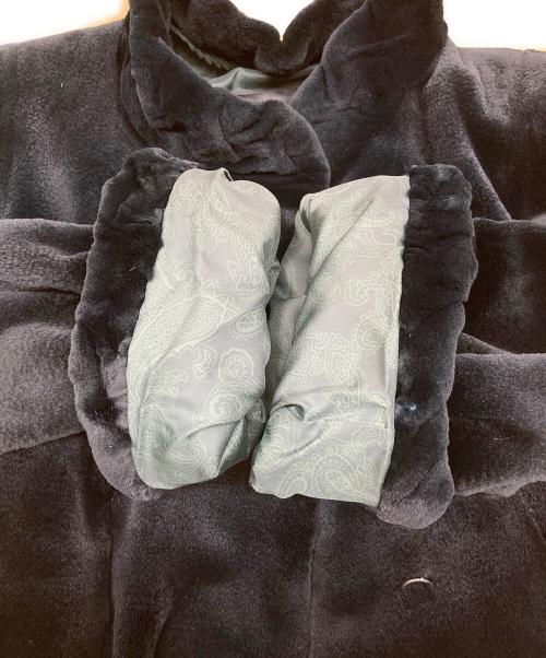 Clair de Lune BY EMBA（エンバ ブラックグラマミンク）Clair de Lune by EMBA (エンバ ブラックグラマミンク) シェアードミンクコート ブラック/ブルー サイズ:Mの古着・服飾アイテム