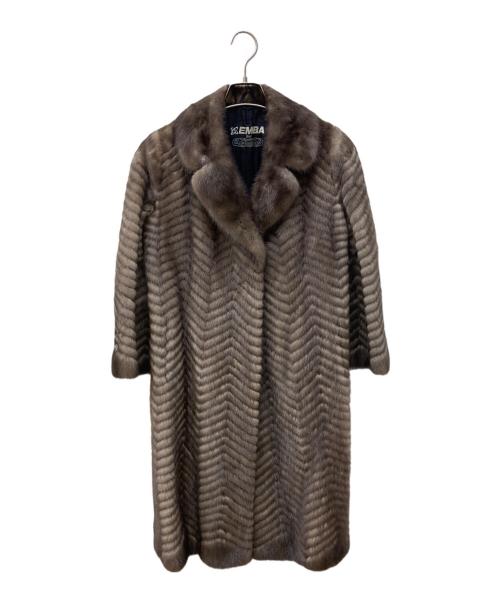 EMBA（エンバ）EMBA (エンバ) ブルーアイリスミンクファーコート ブラウン サイズ:11-05の古着・服飾アイテム