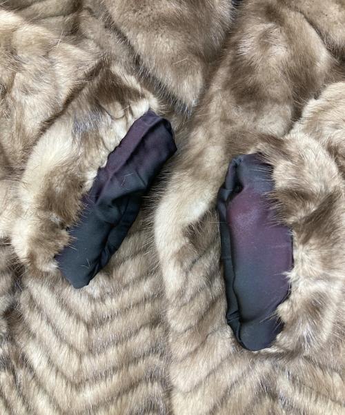 EMBA（エンバ）EMBA (エンバ) ブルーアイリスミンクファーコート ブラウン サイズ:11-05の古着・服飾アイテム