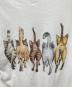 中古・古着 PRINTS OF TAILS (プリンツ・オブ・テイルズ) 90'sアニマルプリントTシャツ ホワイト サイズ:L：4500円