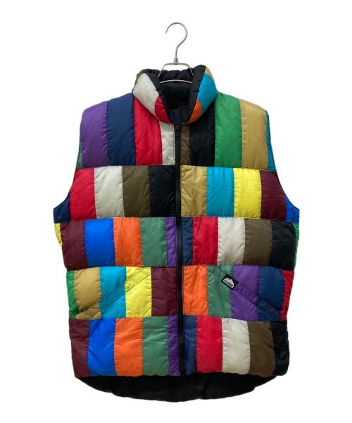 KLUANE（クルアネ）KLUANE (クルアネ) クレイジーパターンダウンベスト マルチカラー サイズ:Lの古着・服飾アイテム
