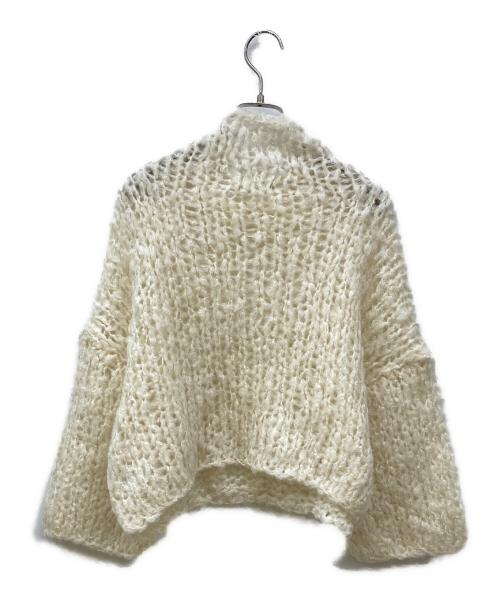 AEWEN MATOPH（イウエン マトフ）AEWEN MATOPH (イウエン マトフ) クロップドモヘヤローゲージニット ベージュ サイズ:FREEの古着・服飾アイテム