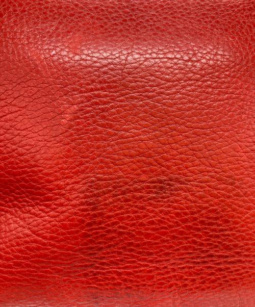 Marc by Marc Jacobs（マークバイマークジェイコブス）Marc by Marc Jacobs (マークバイマークジェイコブス) レザーショルダーバッグ レッドの古着・服飾アイテム