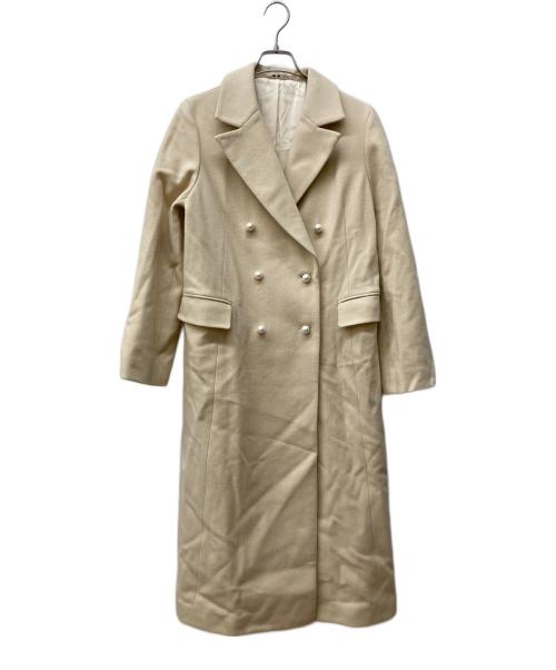coomb（クーム）Coomb (クーム) パールボタンコート ベージュ サイズ:Ｌの古着・服飾アイテム