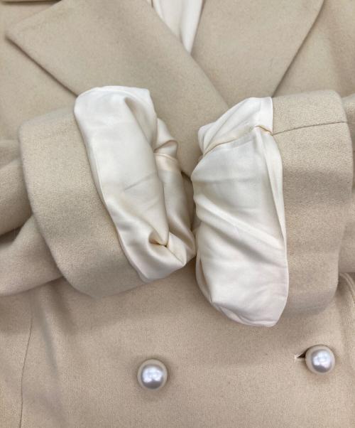 coomb（クーム）Coomb (クーム) パールボタンコート ベージュ サイズ:Ｌの古着・服飾アイテム