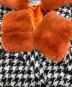 中古・古着 REGINA ROMANTICO (レジィーナロマンティコ) ハウンドトゥースエコファーコート オレンジ×ブラック×ホワイト サイズ:Ｓ：6000円