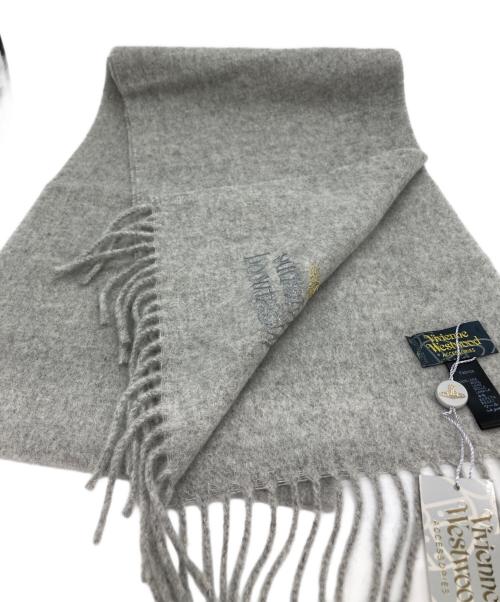 Vivienne Westwood（ヴィヴィアンウエストウッド）Vivienne Westwood (ヴィヴィアンウエストウッド) ウールマフラー グレーの古着・服飾アイテム