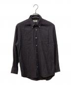 HERMESエルメス）の古着「フランネルチェックシャツ」｜ブラウン