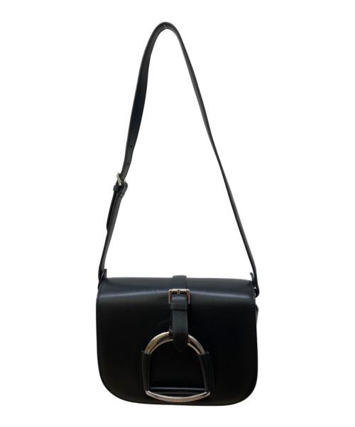 RALPH LAUREN（ラルフローレン）RALPH LAUREN (ラルフローレン) ウェリントン/レザーショルダーバッグ ブラックの古着・服飾アイテム