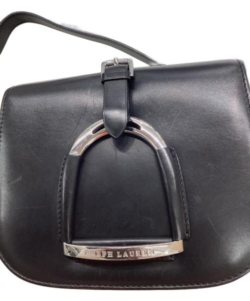 RALPH LAUREN（ラルフローレン）RALPH LAUREN (ラルフローレン) ウェリントン/レザーショルダーバッグ ブラックの古着・服飾アイテム