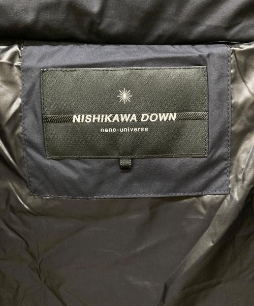 nano・universe（ナノ・ユニバース）nano・universe (ナノ・ユニバース) スタンドポンチョダウン/ダウンジャケット ネイビー サイズ:FREEの古着・服飾アイテム