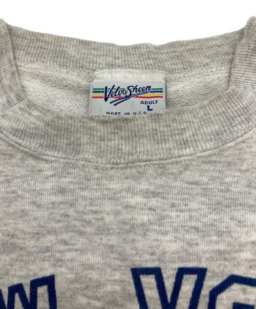 velva sheen（ベルバシーン）velva sheen (ベルバシーン) 染み込みプリントスウェット グレー サイズ:Lの古着・服飾アイテム