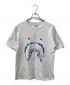 A BATHING APEアベイシングエイプ）の古着「シャークプリントTシャツ」｜ホワイト