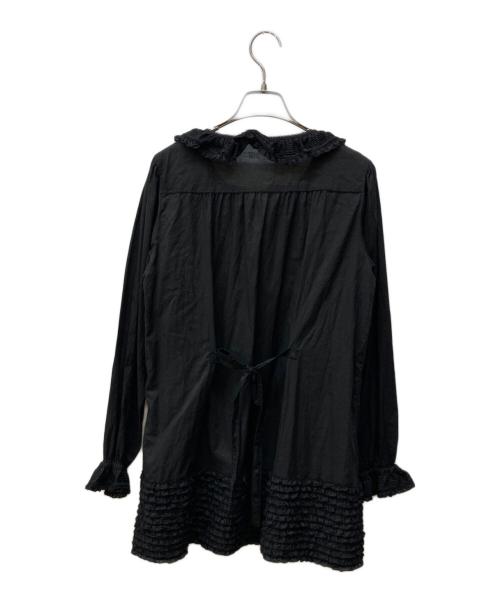 PINK HOUSE（ピンクハウス）PINK HOUSE (ピンクハウス) フリルブラウス ブラック サイズ:FREEの古着・服飾アイテム