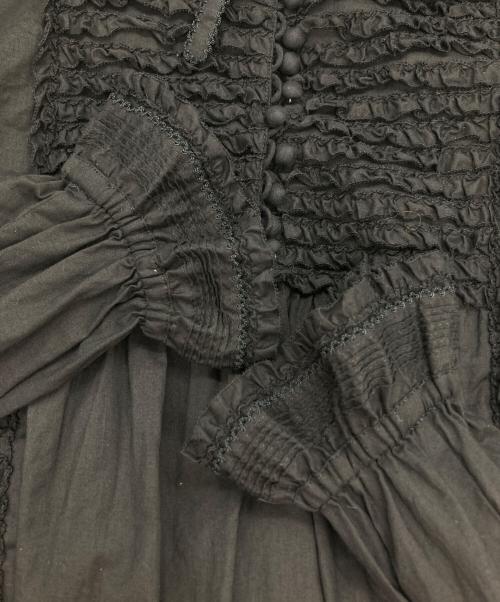 PINK HOUSE（ピンクハウス）PINK HOUSE (ピンクハウス) フリルブラウス ブラック サイズ:FREEの古着・服飾アイテム