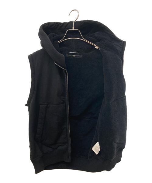 Stone Island Denims（ストーンアイランドデニム）STONE ISLAND Denims (ストーンアイランドデニム) ノースリーブジップパーカー ブラック サイズ:Lの古着・服飾アイテム