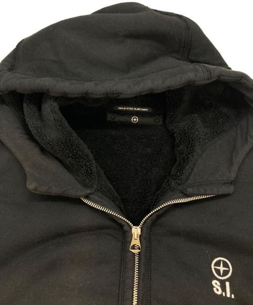 Stone Island Denims（ストーンアイランドデニム）STONE ISLAND Denims (ストーンアイランドデニム) ノースリーブジップパーカー ブラック サイズ:Lの古着・服飾アイテム