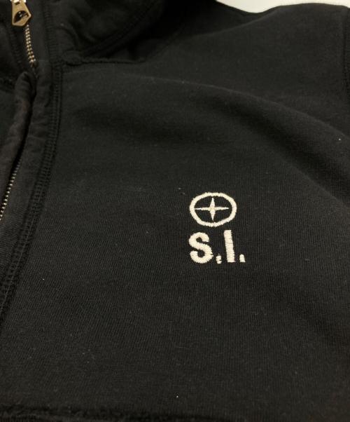 Stone Island Denims（ストーンアイランドデニム）STONE ISLAND Denims (ストーンアイランドデニム) ノースリーブジップパーカー ブラック サイズ:Lの古着・服飾アイテム