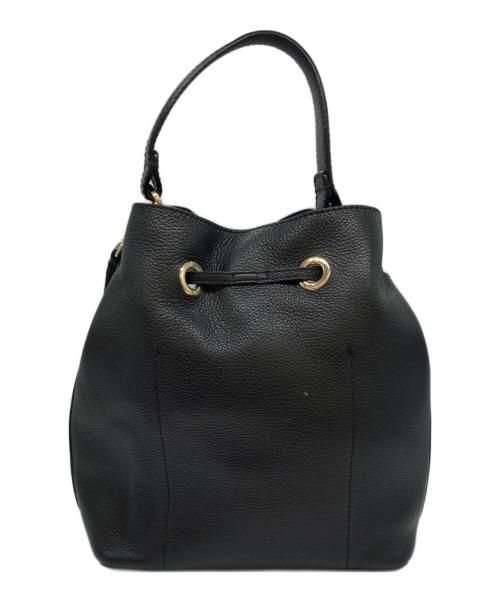 FURLA（フルラ）FURLA (フルラ) 巾着ハンドバッグ ブラックの古着・服飾アイテム