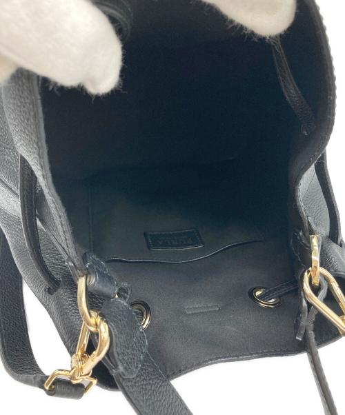 FURLA（フルラ）FURLA (フルラ) 巾着ハンドバッグ ブラックの古着・服飾アイテム