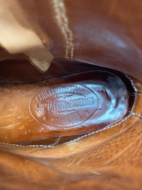 GUIDI&ROSELLINI（グイディ＆ロゼリーニ）GUIDI&ROSELLINI (グイディ＆ロゼリーニ) サイドジップブーツ ブラウン サイズ:40の古着・服飾アイテム