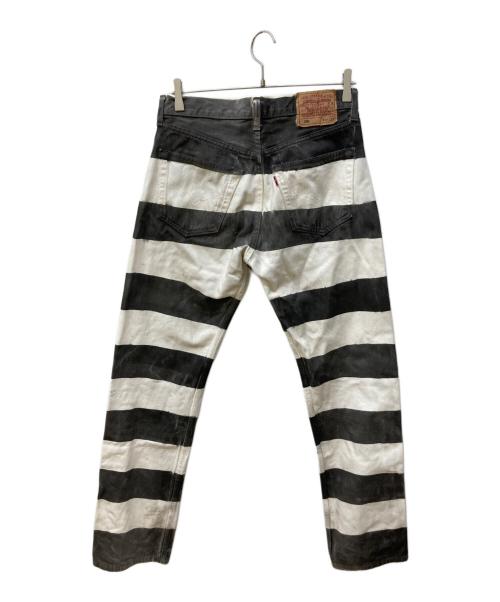 LEVI'S（リーバイス）LEVI'S (リーバイス) 90'sプリズナーライクペイントデニムパンツ ホワイト×ブラック サイズ:31の古着・服飾アイテム