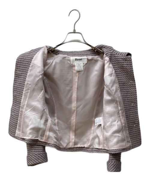 Rene（ルネ）Rene (ルネ) ツイードセットアップ ピンク サイズ:36の古着・服飾アイテム